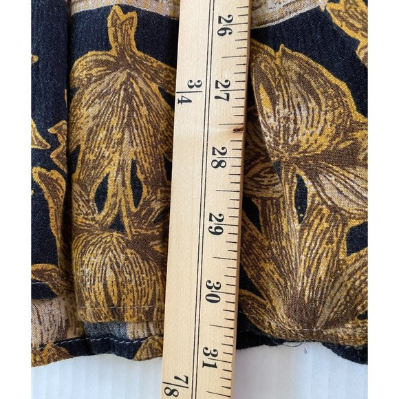 First Option Vintage Beige and Brown Elastic Waist Boho Western Skirt Size L - Picture 5 of 8